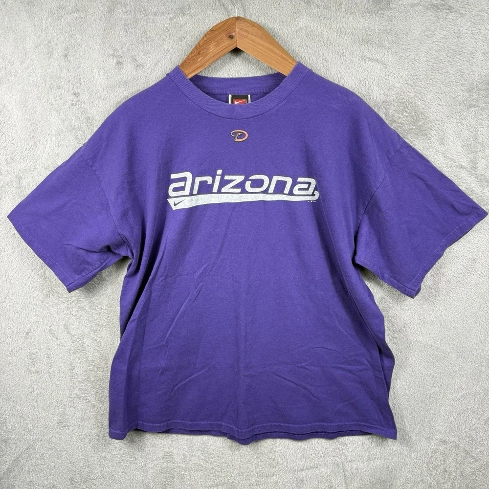 Nike Team Arizona Diamondbacks T-Shirt Mens XL Purple MLB Baseball USA Made VTG